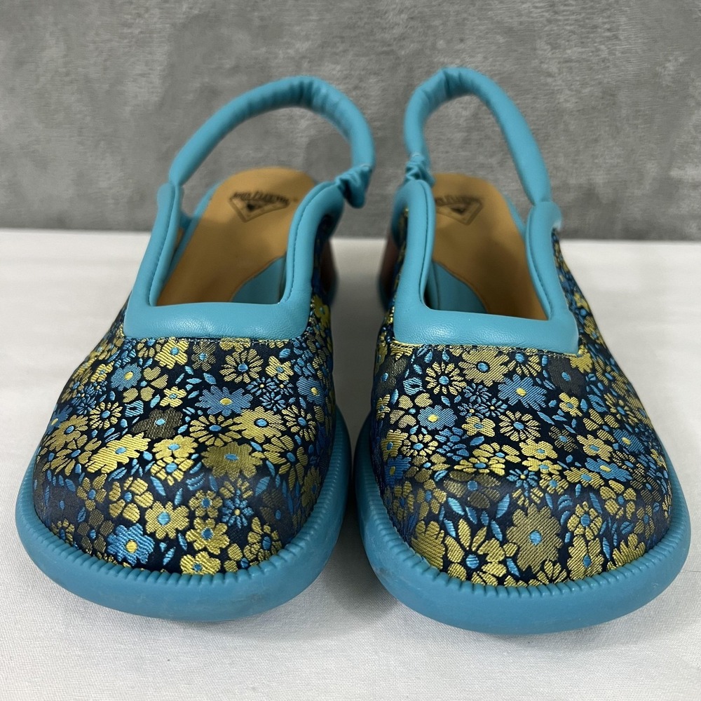 John Fluevog Thrillvogs Shoes Womens Size 8 Floral Slingback Heels Portugal - Picture 2 of 9